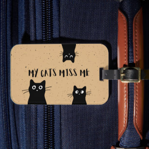 黒猫の荷物タグ ラゲッジタグ