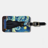 黒猫の荷物タグ ラゲッジタグ (正面横)