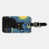 黒猫の荷物タグ ラゲッジタグ (正面横)