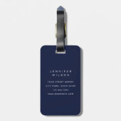 黒猫の荷物タグ ラゲッジタグ (裏面縦)