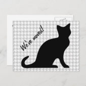 黒猫の葉書を引っ越してきた 案内ポストカード (正面/裏面)