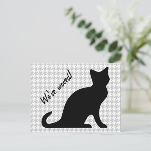 黒猫の葉書を引っ越してきた 案内ポストカード (スタンド正面)