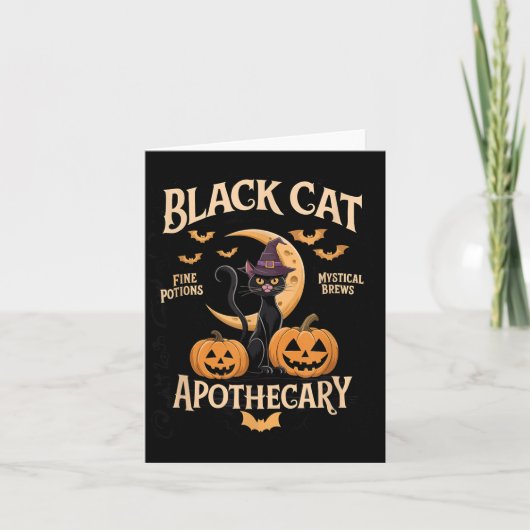黒猫の薬局 ハロウィン好き カード (正面)