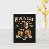 黒猫の薬局 ハロウィン好き カード (黄色い花)