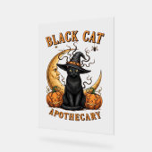 黒猫の薬局 – ハロウィーン魔性ムーン&プム アクリルサイン (傾斜)