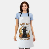 黒猫の薬局 – ハロウィーン魔性ムーン&プム エプロン (着用した状態)