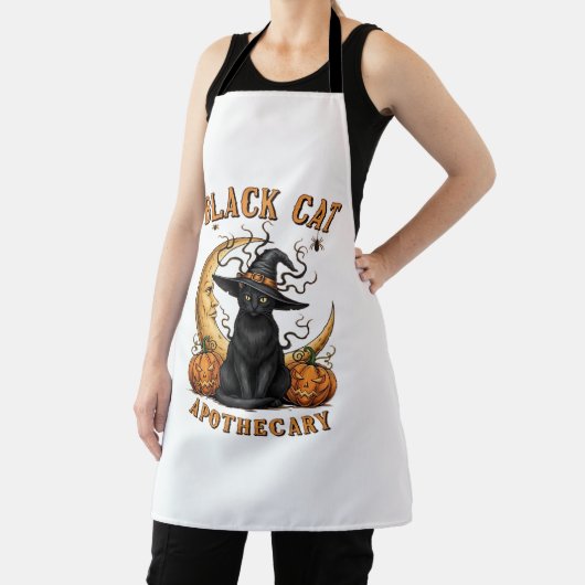黒猫の薬局 – ハロウィーン魔性ムーン&プム エプロン (インサイチュ)