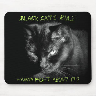 黒猫の規則。 それについて戦いたいと思って下さいか。 マウスパッド