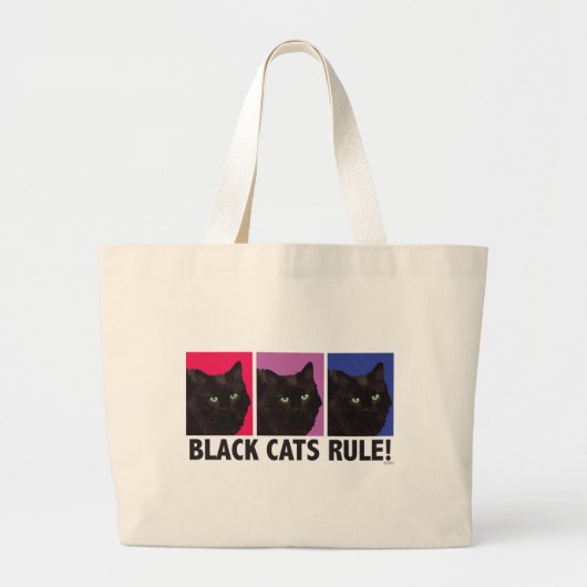 黒猫の規則! ジャンボトートバック ラージトートバッグ (正面)