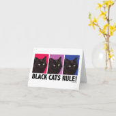 黒猫の規則! 空白のなカード カード (黄色い花)