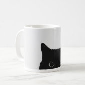 黒猫の視線マグ コーヒーマグカップ (正面左)