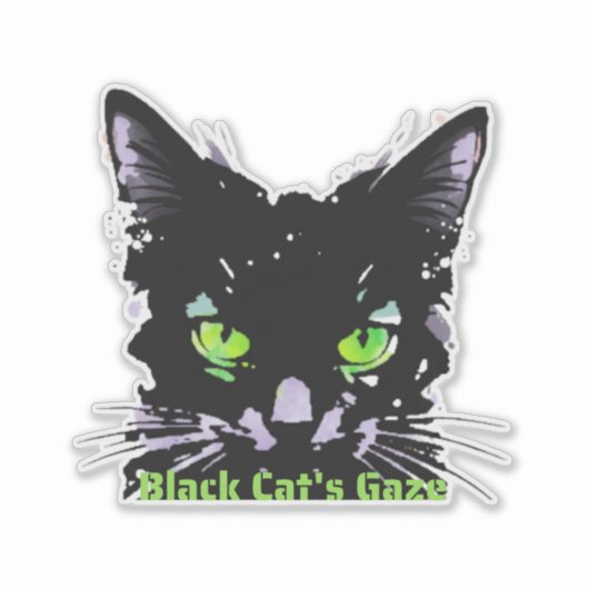 黒猫の視線 シール (正面)
