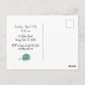 黒猫の誕生日パーティー招待状 ポストカード (裏面)