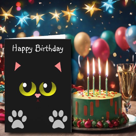 黒猫の誕生日 カード