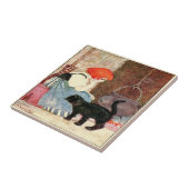 黒猫の赤い髪の少女 タイル (側面)