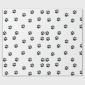 黒猫の足のシンプル ラッピングペーパー (フラット)