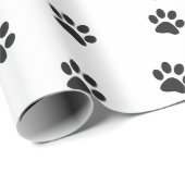 黒猫の足のシンプル ラッピングペーパー (ロールコーナー)