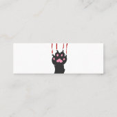 黒猫の足の印刷-背景色を選択 スキニー名刺 (裏面)