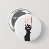 黒猫の足の印刷-背景色を選択 缶バッジ (正面&裏面)