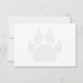 黒猫の足跡モノグラム オーダーメイドの短いメモ  ノートカード (裏面)