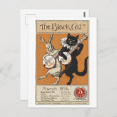 黒猫の遊番上未知の作家 ポストカード (正面/裏面)