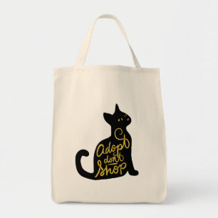 黒猫の里親募集を採用 トートバッグ