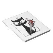 黒猫の野球ホラー ハロウィン ノートパッド (アングル)