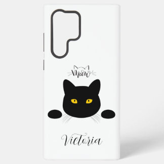 黒猫の金色の目 カスタマイズ可能 SAMSUNG GALAXY S22 ULTRAケース