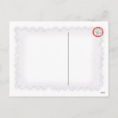 黒猫の雪の木風12月の冷たい葉書 シーズンポストカード (裏面)