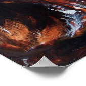 黒猫の青いターコイズ ポスター (角)