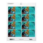 黒猫の青いターコイズ ラベル (フルシート)