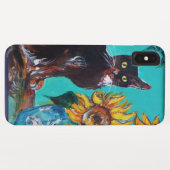 黒猫の青いターコイズ Case-Mate iPhoneケース (裏面(横))