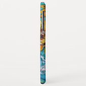 黒猫の青いターコイズ Case-Mate iPhoneケース (裏面/左)