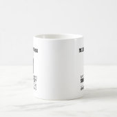 黒猫の面白いモダンなオフィスユーモアデザイン コーヒーマグカップ (中央)