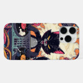 黒猫の面白いDJギフト iPhoneケース (裏面横)
