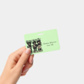 黒猫の音楽シ遊ートミュージカルノートグリーン バッジ (手持ち)