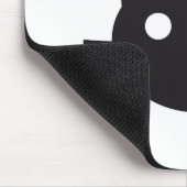 黒猫の頭部のデザイン マウスパッド (コーナー)