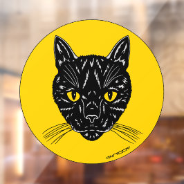黒猫の顔 ウィンドウサイン