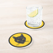 黒猫の顔 コースター (側面)