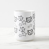 黒猫の顔 コーヒーマグカップ (中央)