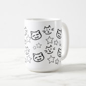 黒猫の顔 コーヒーマグカップ (正面右)