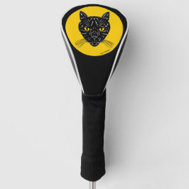 黒猫の顔 ゴルフヘッドカバー