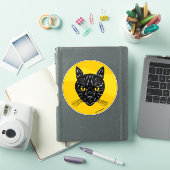 黒猫の顔 シール (iPadカバー)