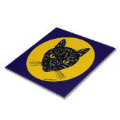 黒猫の顔 タイル (側面)