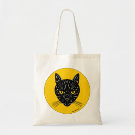 黒猫の顔 トートバッグ