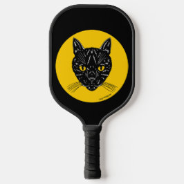 黒猫の顔 ピックルボールラケット