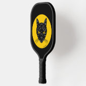 黒猫の顔 ピックルボールラケット (左)