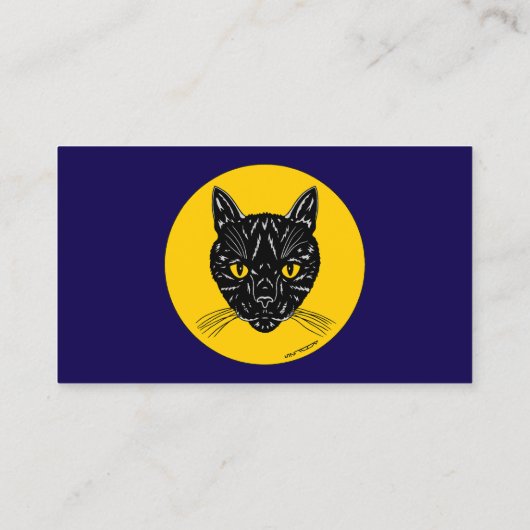 黒猫の顔 名刺 (裏面)