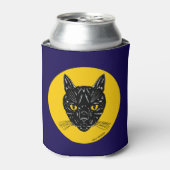 黒猫の顔 缶クーラー (缶正面)