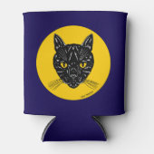 黒猫の顔 缶クーラー (正面)